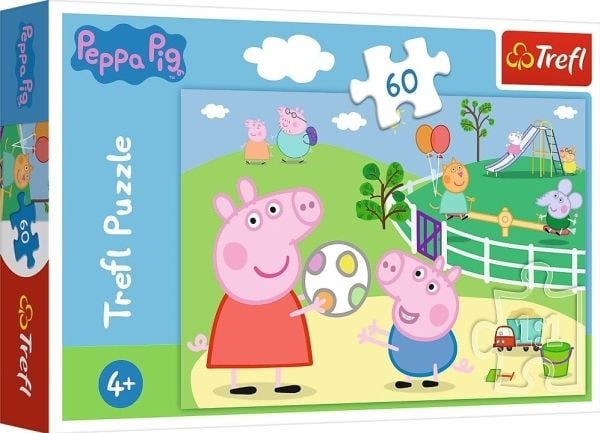 Trefl Puslespill 60 brikker Ha det gøy med Peppa Pig-venner