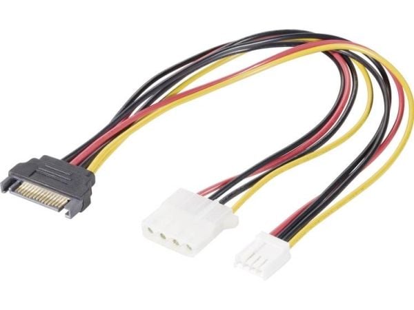 Renkforce RF-4536476, 0,2 m, SATA 15-pin, Hankjønn, Hankjønn, Rett, Rett