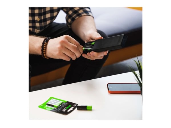 Green Cell Rechargeable - Batteri 4 x AAA - NiMH - 800 mAh