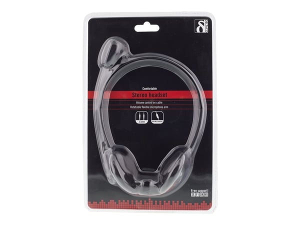 DELTACO HL-2 - Headset - på örat - kabelansluten