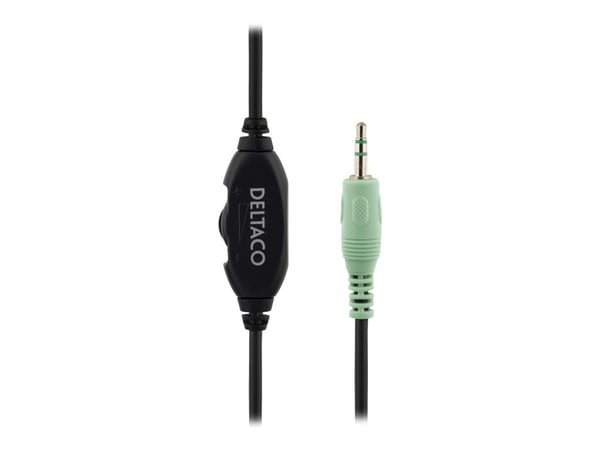 DELTACO HL-8 - Hodetelefoner - full størrelse - kablet - 3,5 mm jakk
