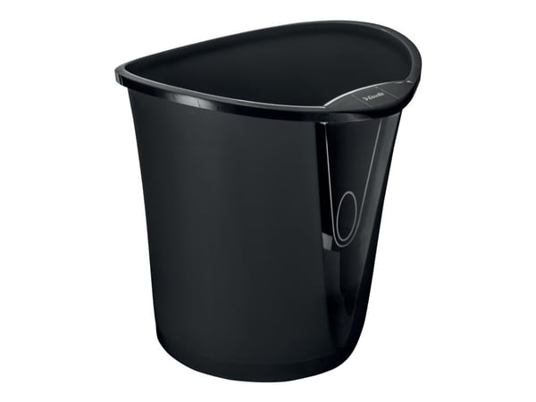 Papirkurv Esselte Basko 18 ltr. sort - (12 stk.)