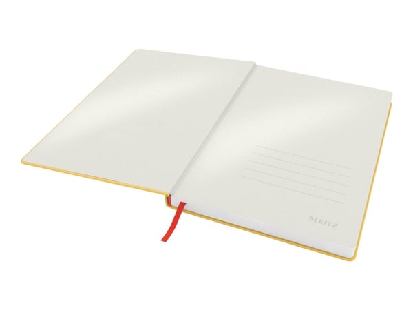 Leitz Cosy - Notisbok - eskebundet - B5 (176 x 250 mm) - 80 ark / 160 sider - linjert - varm gul - laminert kartong