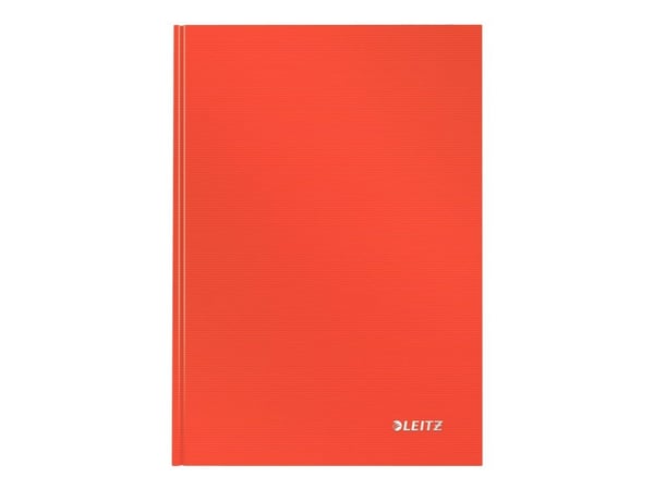 Leitz Solid - Notisbok - A5 (148 x 210 mm) - 80 ark / 160 sider - rutet - lys rød - plast