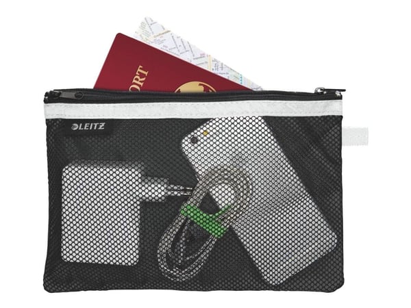 Leitz WOW Travel Large - Pung for passport / medicine / cables / power bank / cosmetic - nylon - svart