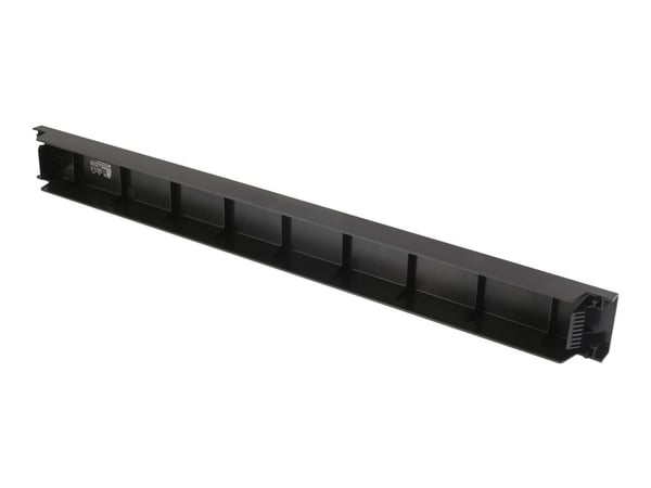 DELTACO 19-8 - Paneldekke for rackkabelstyring - svart - 1U - 19"