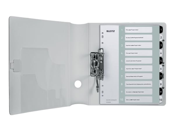 Leitz WOW Extra Wide - Avdelare - 10 delar - förtryckt: 1-10 - för A4 (210 x 297 mm) - svart, vit
