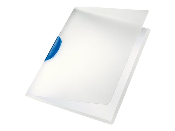 Leitz ColorClip - Klipsfil - for A4 (210 x 297 mm) - kapasitet: 30 ark - translucent med blå klips