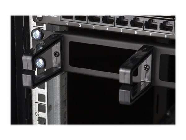 DELTACO - Rackkabelstyringspanel - svart - 1U - 19"