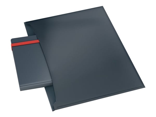 Leitz Cosy - Dokumentmappe - 2 rom - for A4 (210 x 297 mm) - kapasitet: 50 ark - fløyelsgrå