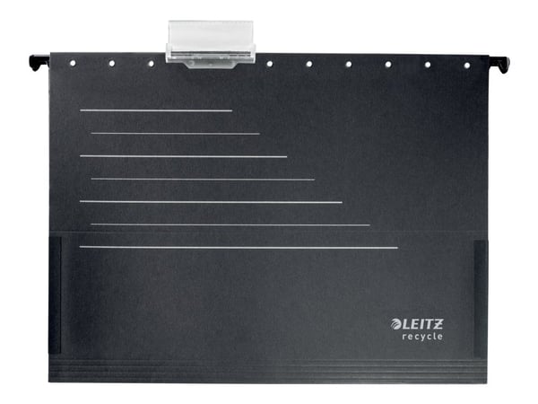 Leitz ALPHA - Hängfil - V-Base, 15 mm - för A4 (210 x 297 mm) - kapacitet: 150 ark - tabbad - svart
