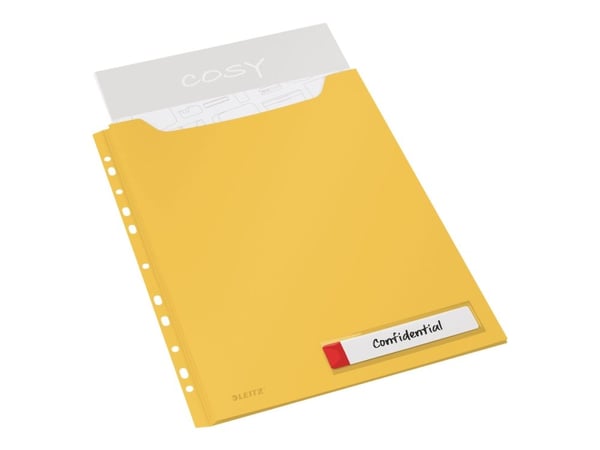 Leitz Cosy Privacy - Mappelomme - kan utvides - for A4 (210 x 297 mm) - kapasitet: 150 ark - varm gulfarge