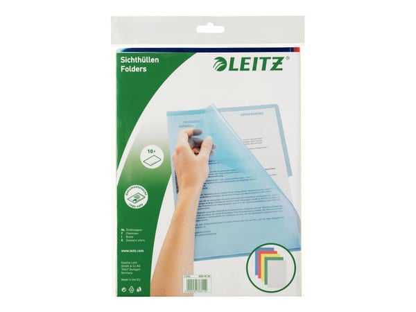 Leitz Standard - L-formet mappe - for A4 (210 x 297 mm) - assorterte farger (en pakke 10)