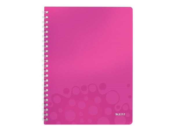 Notesblok Leitz WOW PP A4 linjeret 80 gram 80 ark Pink - (6 stk.)