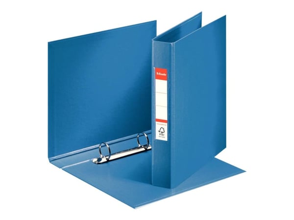 Esselte - Ringpärm - för A5 (148 x 210 mm) - kapacitet: 190 ark - blå
