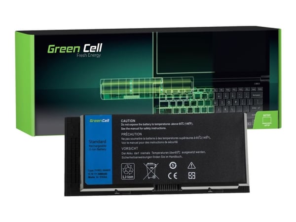 Green Cell - Batteri för bärbar dator (likvärdigt med: Dell FV993) - litiumjon - 6-cells - 4400 mAh - svart - för Dell Precision M4600, M4700, M6600