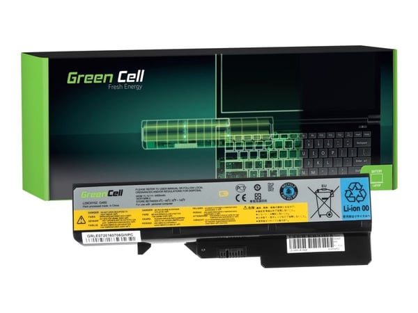 Green Cell - Batteri til bærbar PC (tilsvarer: Lenovo L09L6Y02) - litiumion - 6-cellers - 4400 mAh - svart - for Lenovo B570; G560; G570; G575; G77...