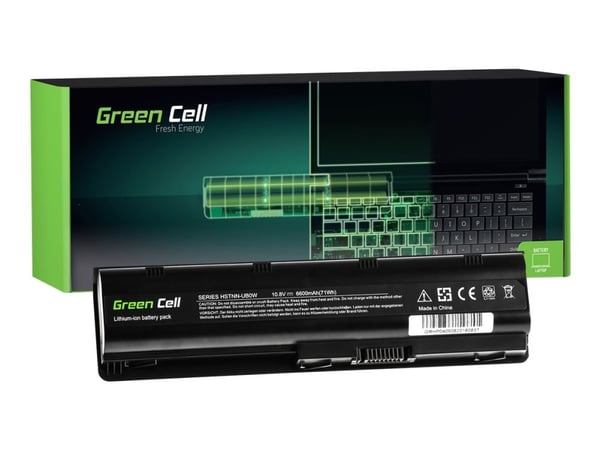 Green Cell - Batteri til bærbar PC (tilsvarer: HP MU06) - litiumion - 9-cellers - 6600 mAh - svart - for Compaq Presario CQ62; HP Pavilion Laptop g...