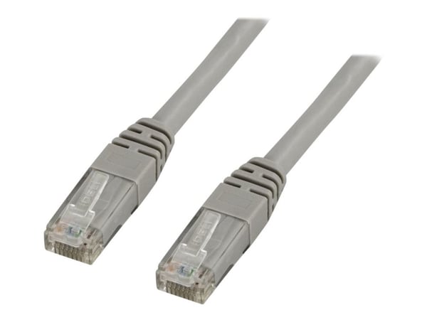 DELTACO - Koblingskabel - RJ-45 (hann) til RJ-45 (hann) - 3 m - UTP - CAT 5e - grå