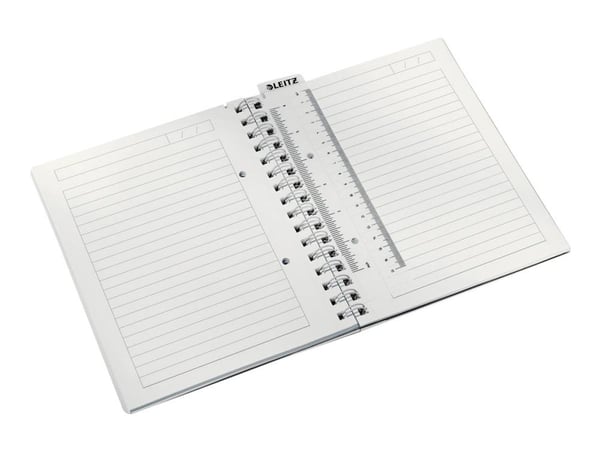 Leitz WOW - Kollegieblock - trådbunden - A5 (148 x 210 mm) - 80 ark - linjerad - metalliskt rosa - polypropylen (PP)