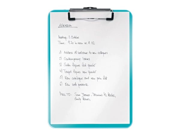 Leitz WOW - Utklippstavle - for A4 (210 x 297 mm) - kapasitet: 80 ark - isblå