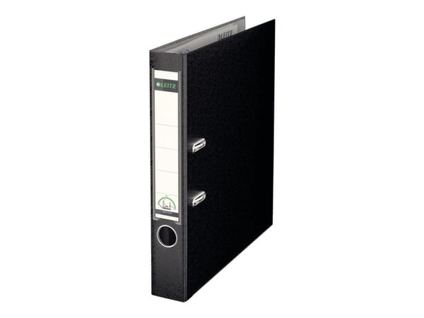 Brevordner Leitz 180° PP A4 50mm sort - (10 stk.)
