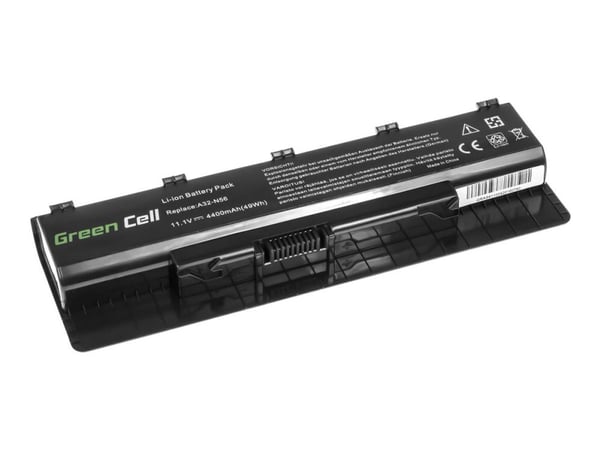 Green Cell - Batteri til bærbar PC (tilsvarer: ASUS A32-N56) - litiumion - 6-cellers - 4400 mAh - svart - for ASUS G56; N46; N550; N56; N76