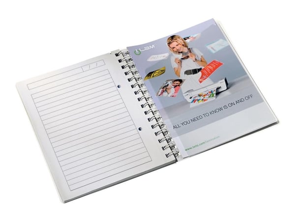 Leitz WOW - Kollegieblock - trådbunden - A5 (148 x 210 mm) - 80 ark - linjerad - metalliskt rosa - polypropylen (PP)