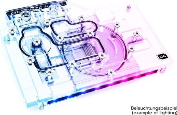 Alphacool Eisblock Aurora Acryl GPX-N, Water block + Heatsink, Akryl, Kopper, Sort, Gjennomsiktig, CE, FC, RoHS, RTX 3070 Founders Edition, 169,5 mm