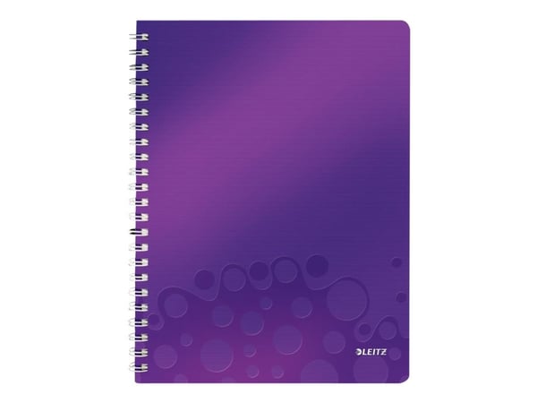 Notesblok Leitz WOW PP A4 linjeret 80 gram 80 ark Lilla - (6 stk.)