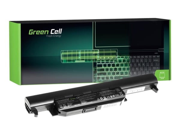 Green Cell - Batteri för bärbar dator (likvärdigt med: ASUS A32-K55) - litiumjon - 6-cells - 4400 mAh - svart - för ASUS K55; R500; R700