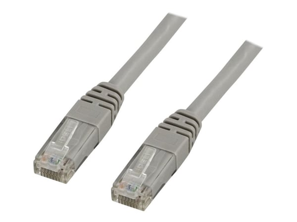 DELTACO - Koblingskabel - RJ-45 (hann) til RJ-45 (hann) - 5 m - UTP - CAT 5e - grå