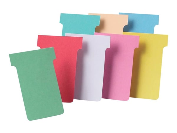 Nobo - T-kort - 8 x 12 cm - storlek 3 - orange (paket om 100) - för P/N: 1900394, 1900399, 1900404