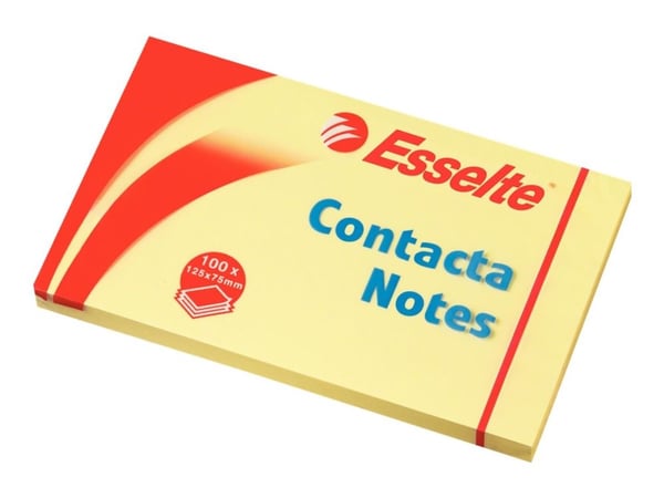 Contacta Notes 75x125 mm gul - (12 stk.)