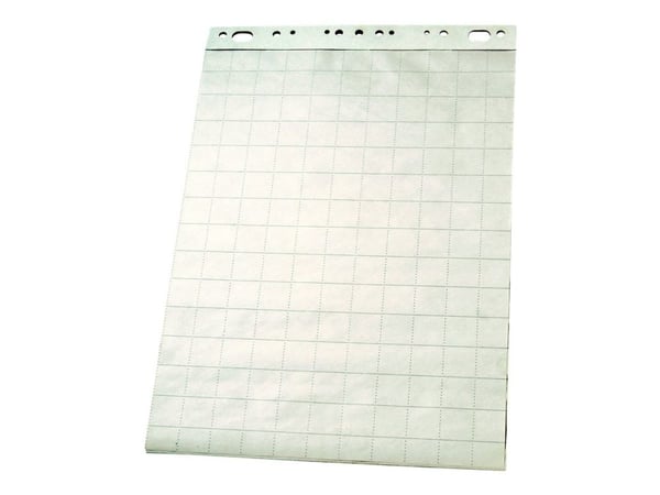 Esselte Standard - Flippoverblokk - 600 x 850 mm - 50 ark - hvit - rutet - flerhullet