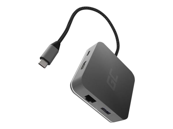 Green Cell HUB2 - Dokkingstasjon - USB-C - HDMI - 1GbE - 87 watt