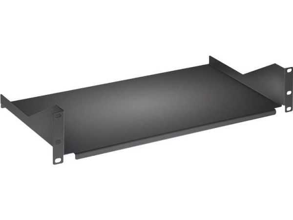 Intellinet 19" Cantilever Shelf, 2U, Fixed, Depth 400mm, Max 25kg, Black, Three Year Warranty - Rack-hylle - svart, RAL 9005 - 2U - 19"