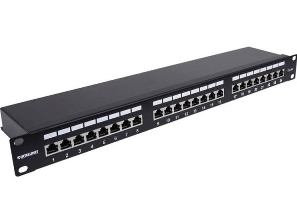 Intellinet 720854, IEEE 802.3, IEEE 802.3ab, IEEE 802.3u, Gigabit Ethernet, Cat6a, F/UTP (FTP), Rackmontering, 1U