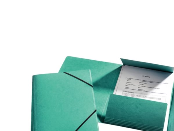 Esselte - 3-fliksmappe - for A4 (210 x 297 mm) - kapasitet: 350 ark - grønn