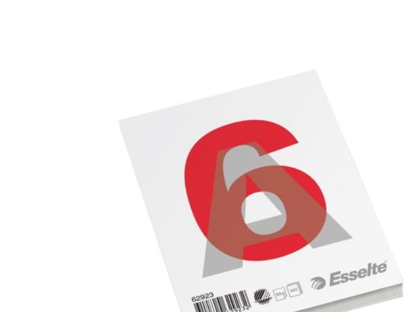 Esselte - Pad - A6 (105 x 148 mm) - 100 ark / 200 sider - vanlig