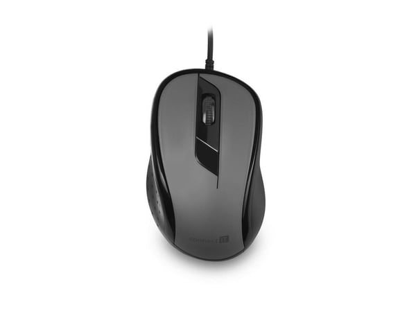 Connect IT CMO-1200-GY, Høyre hendt, Optisk, USB Type-A, 1000 DPI, Grå