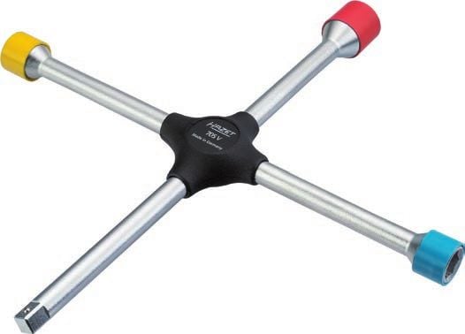 HAZET 705V, Hylsyavain, 1 kpl, Kromi, X-muotoiltu, DIN 3119, ISO 6788, 17,19,21 mm