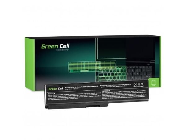 Green Cell - Batteri til bærbar PC (tilsvarer: Toshiba PA3817U-1BRS) - litiumion - 6-cellers - 4400 mAh - svart - for Toshiba Satellite C650, C655,...