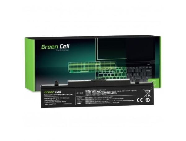 Green Cell - Batteri til bærbar PC (tilsvarer: Samsung AA-PB9NC6B, Samsung AA-PB9NS6B) - litiumion - 6-cellers - 4400 mAh - svart - for Samsung P53...