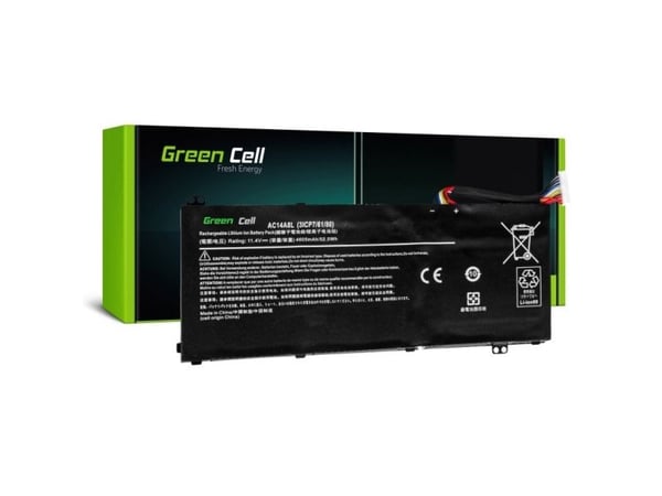 Green Cell - Batteri til bærbar PC (tilsvarer: Acer AC14A8L) - litiumpolymer - 3-cellers - 3800 mAh - svart - for Aspire V Nitro 7; Acer Aspire V N...