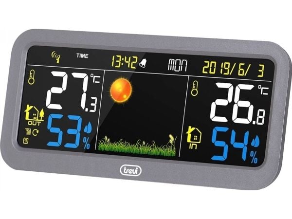 Trevi ME 3P20 RC, Grå, Inne Termometer, Utendørs Barometer, Utendørs Barometer, Barometer, Hygrometer, Termometer, Barometer, Hygrometer, Termomete...