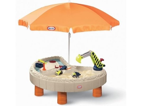 Little Tikes Builders Bay Sand & Water Table, Sand og vann-bord, 2 år, Plast, Beige, Grå, Oransje