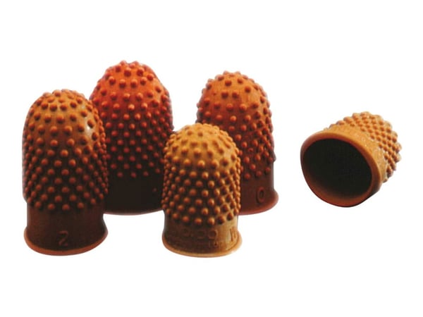 Rexel Size 00 - Fingerbøll - gummi - mørkeoransje (en pakke 10)