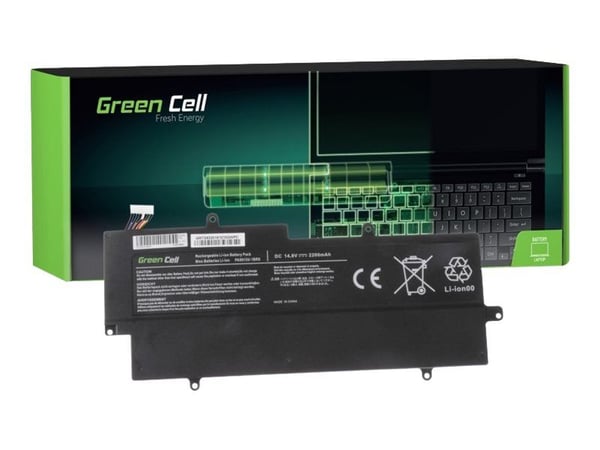 Green Cell - Akut ja paristot tietokoneelle (svarende til: Toshiba PA5013U-1BRS) - Litium-polymeeri - 4-soluinen - 2200 mAh - lajiteltu - Dynabook ...