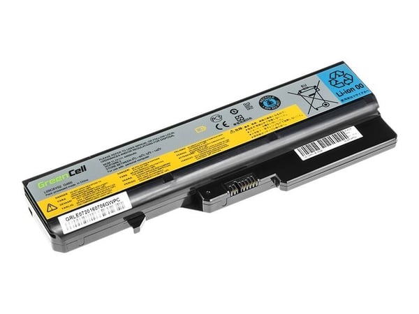 Green Cell - Batteri til bærbar PC (tilsvarer: Lenovo L09L6Y02) - litiumion - 6-cellers - 4400 mAh - svart - for Lenovo B570; G560; G570; G575; G77...